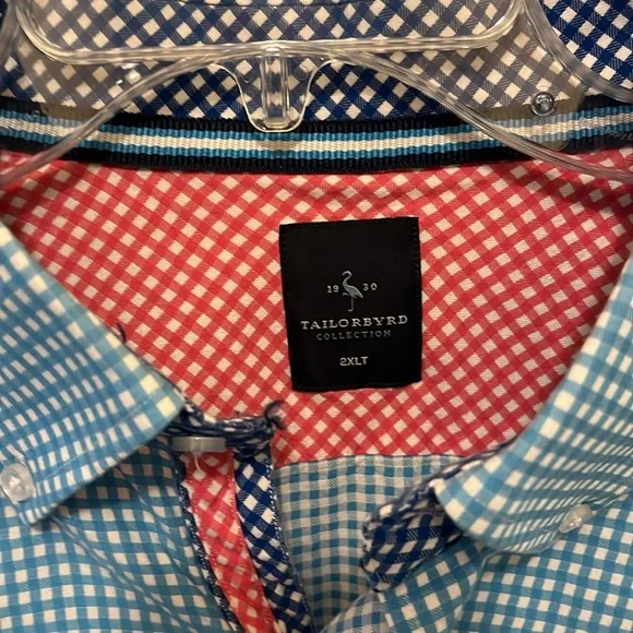 Tailorbyrd Men’s button down short sleeve style shirt, 2XLT - Picture 3 of 7